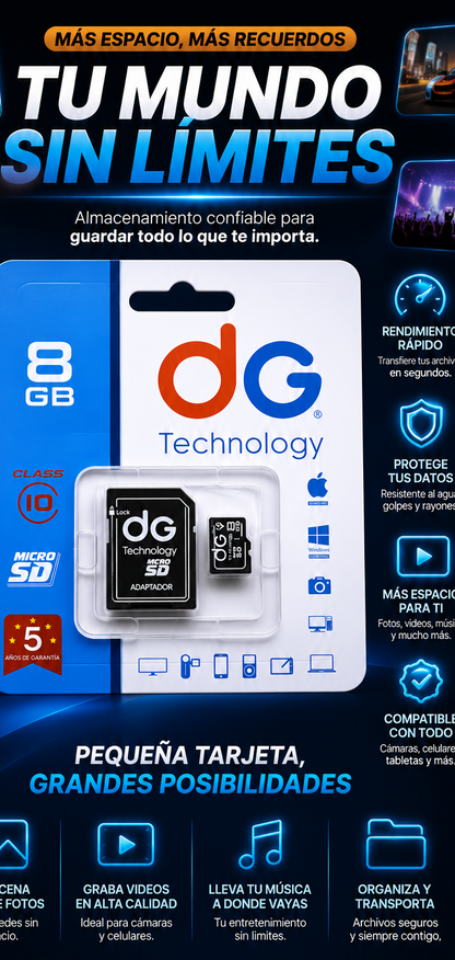 memoria micro sd de 8g